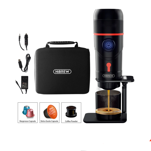 Portable Coffee Machine for Car & Home,DC12V Expresso Coffee Maker Fit Nexpresso Dolce Pod Capsule Coffee Powder