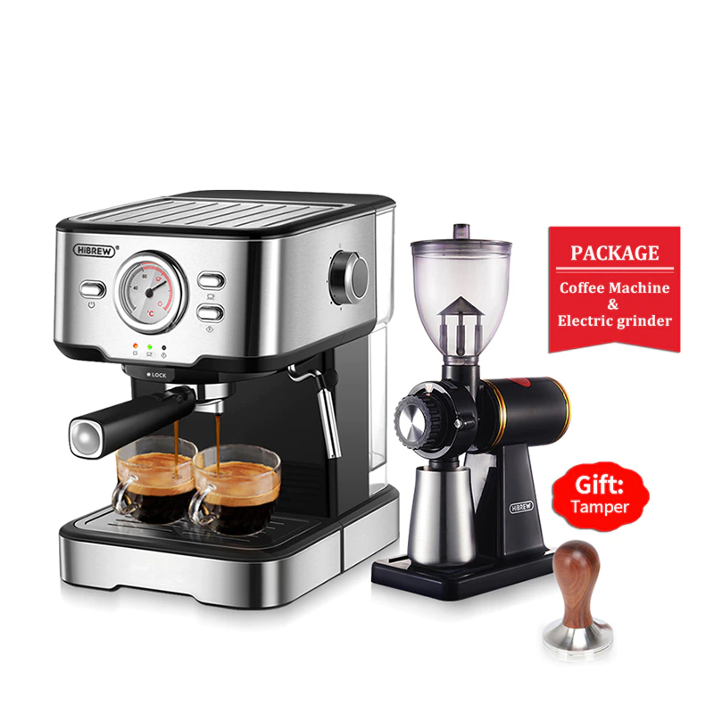 HiBREW Coffee Machine Cafetera 20 Bar Espresso inox Semi Automatic